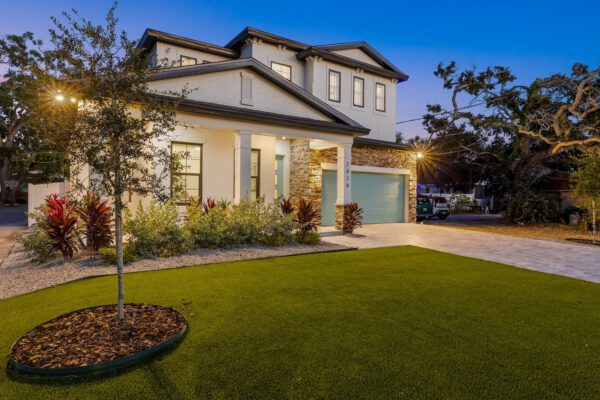 New, Modern, Model Home Construction at Night | WinWay Homes
