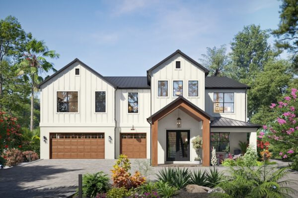 New Modern Home with White & Natural Wood Exterior, the Verona | WinWay Homes