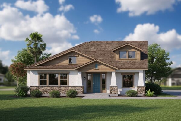 Duncan home elevation, 3 bedroom, 3 bathroom