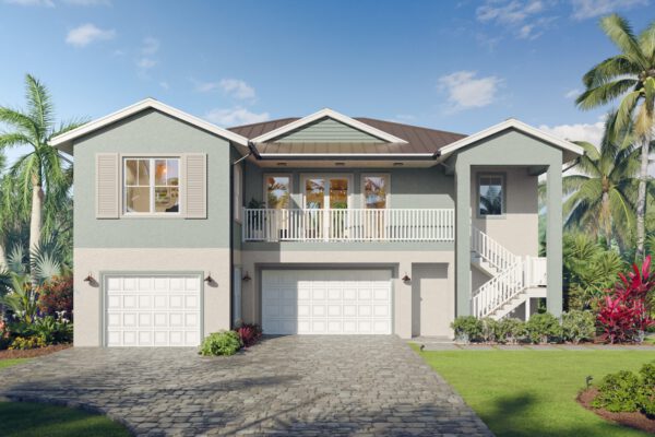 Portofino home elevation, 3 bedroom, 2 bathroom