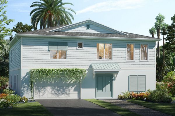 Rome home elevation, 3 bedroom, 2.5 bathroom