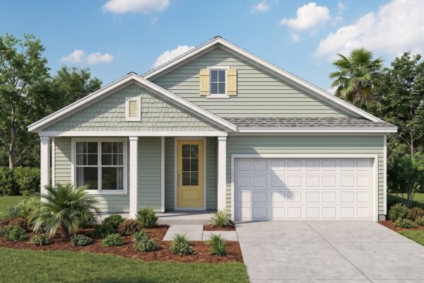 York home elevation, 3 bedroom, 2 bathroom